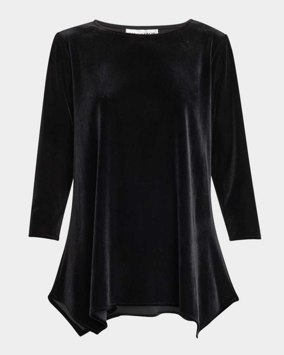 Handkerchief Stretch Velvet Top